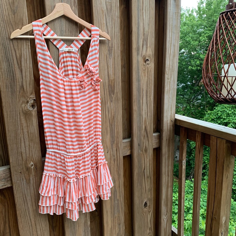 Retro Drop-Waist Striped Sundress